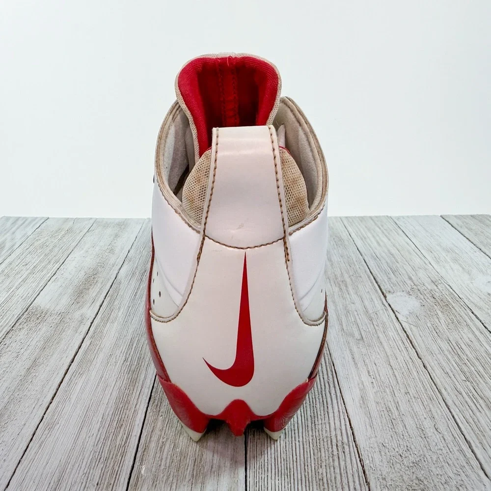 Nike Huarache 3 Lacrosse Cleats - White‎ Red - Style 469730-160 - Men's Size 13
